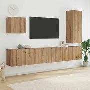 Unità TV da Parete 5 pz Rovere artigianale Legno ingegnerizzato 3402768