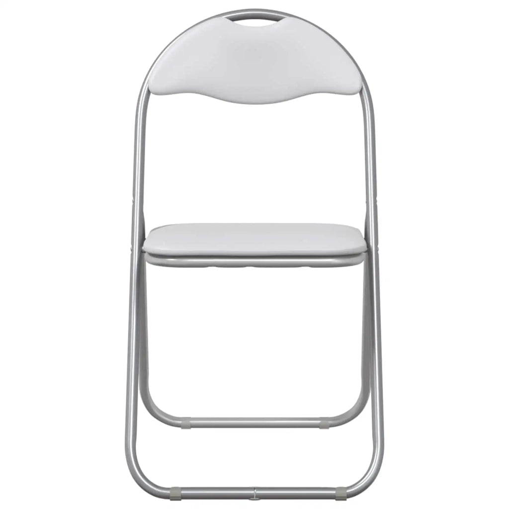 Sedia pieghevole 8 pcs Bianco e Grigio 48 x 43,5 x 81 cm