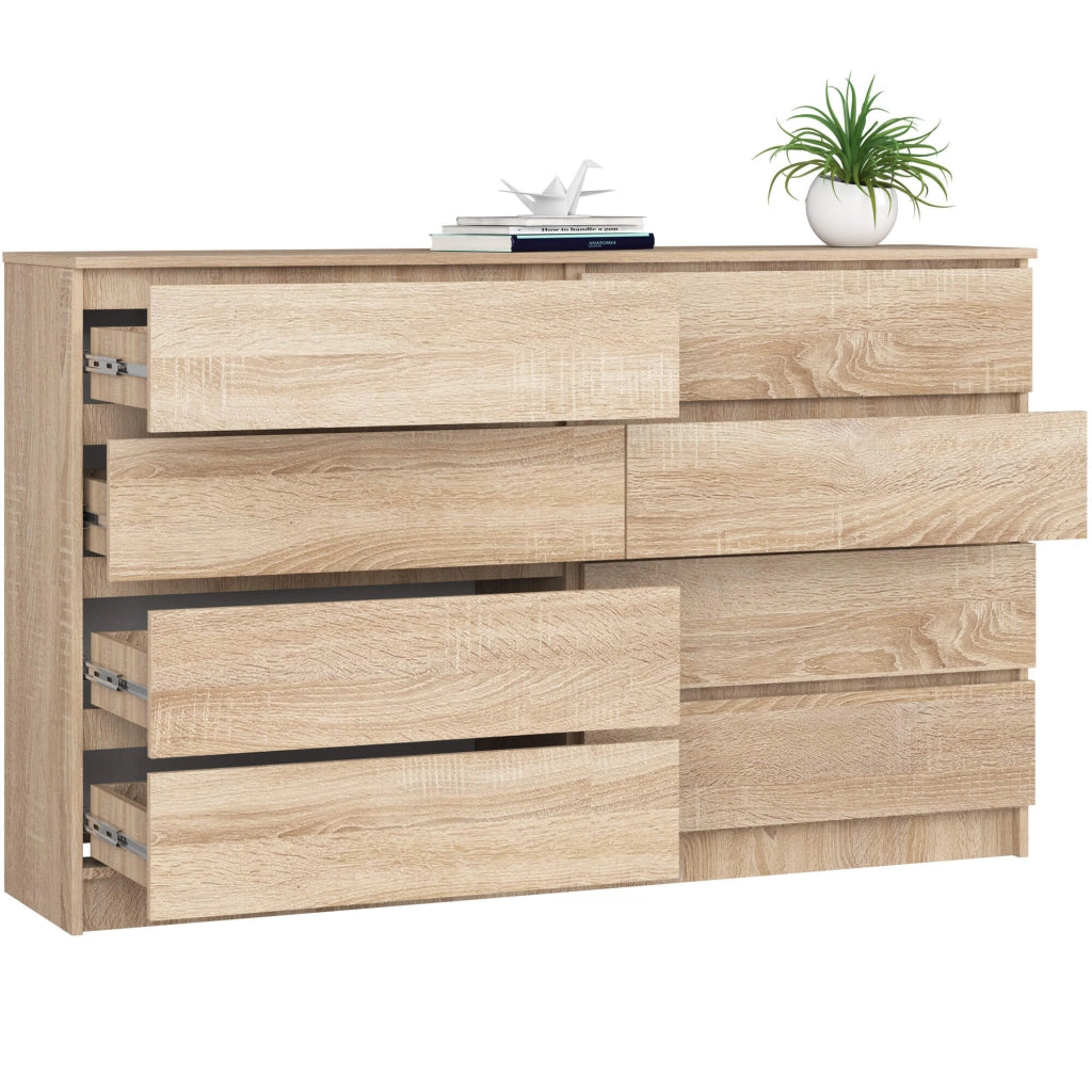 Cassettiera AKORD K160 Sonoma Quercia 160 cm 8 cassetti 160x40x99 cm
