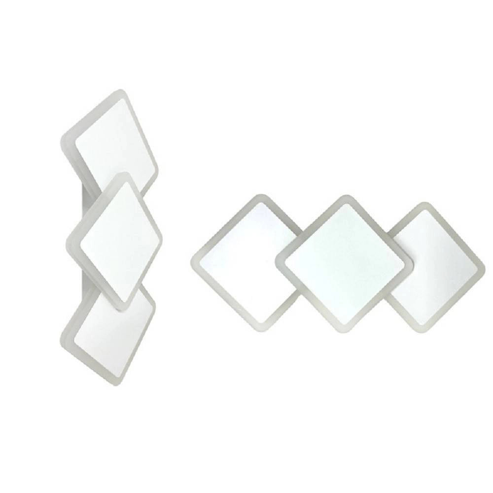 Trade Shop - Applique Moderno Triplo Rombi A Led 14w Da Parete 3 Colorazioni Di Luce Aq31-b3c -