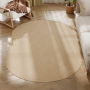 Tappeto Soggiorno 170x120 cm Lavabile Tessuto a Mano Stile Rustico ¨C Xylo ¨C Beige