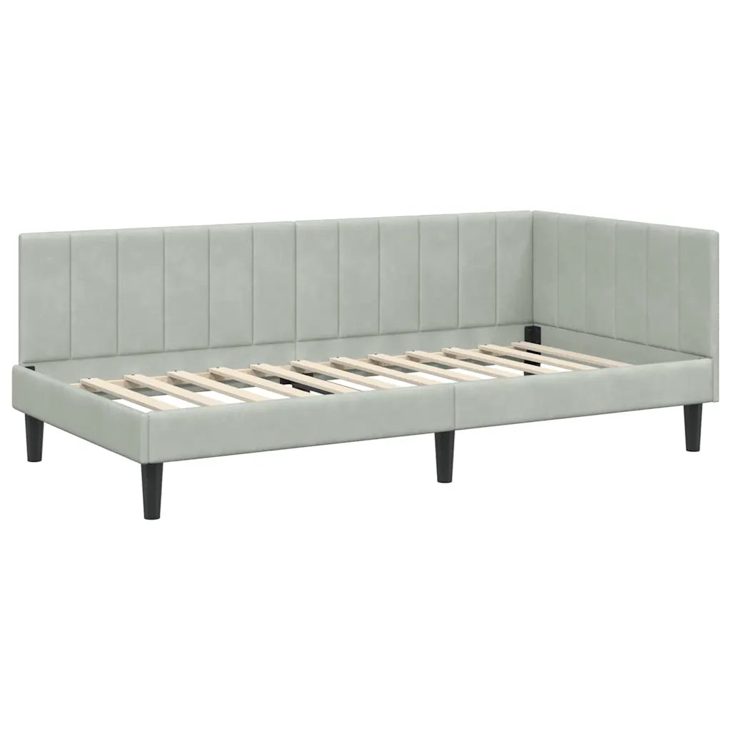 Struttura Letto Angolare con Materasso 2 pz-Giroletto con materasso Grigio chiaro 411176