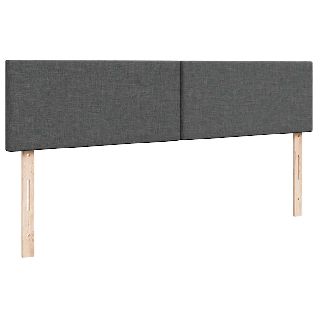 Pouf Letto con Materasso e LED Grigio Scuro 180x200cm Tessuto