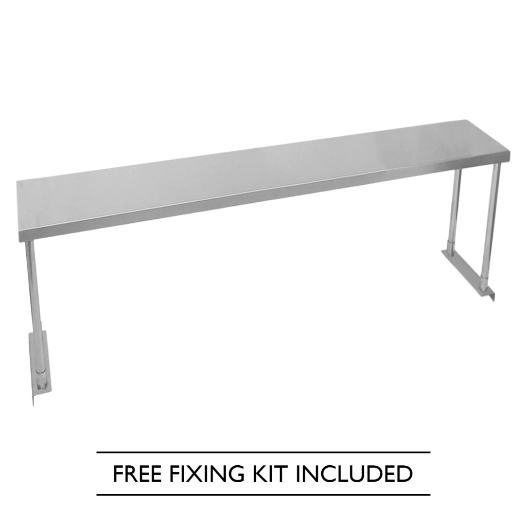 Ripiano con Mensole da Cucina Ristorante, Acciaio Inossidabile Resistente alla Corrosione per - Sigola - 180cm