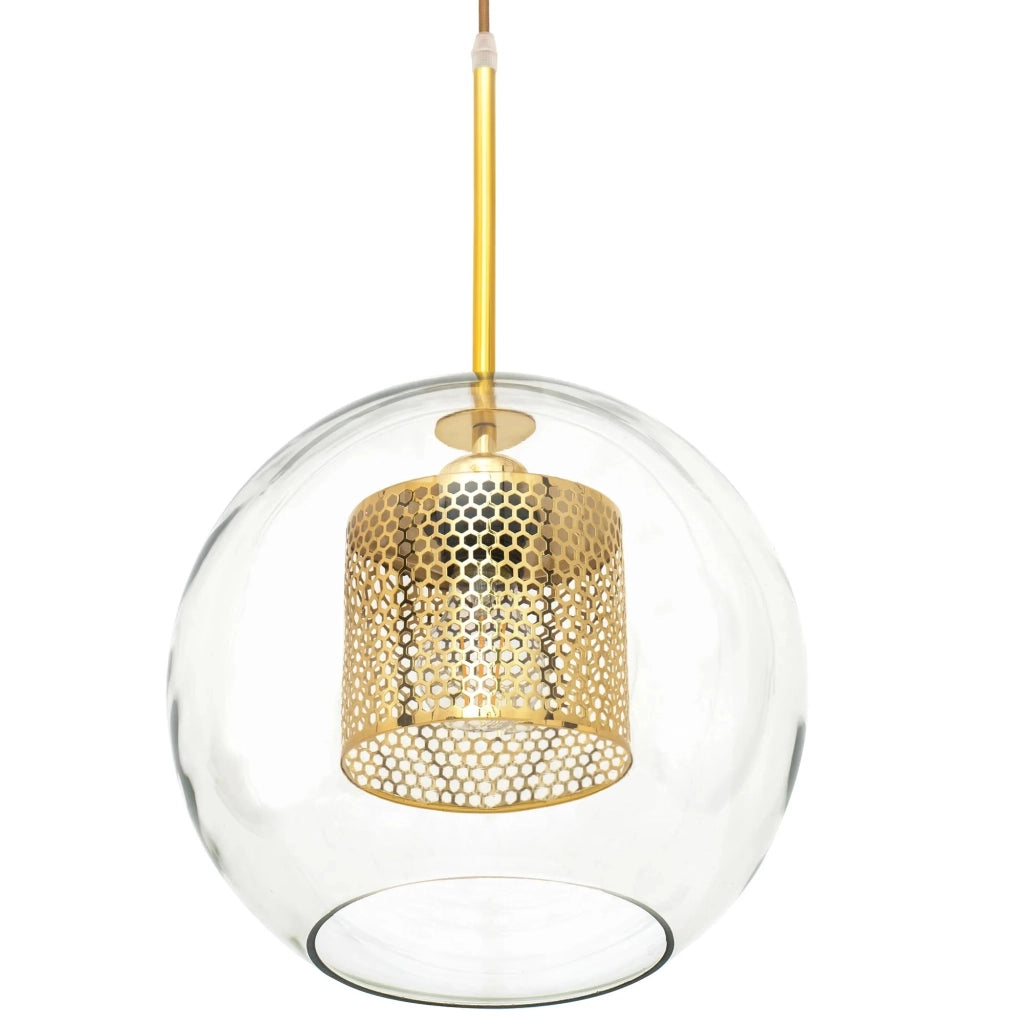 Lampada Pensile Di Vetro Oro Loft APP554-1CP 20cm