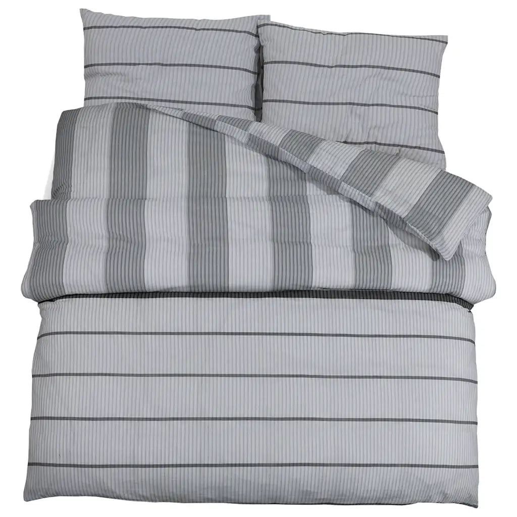 Set Copripiumino Grigio 260x220 cm in Cotone CFW9172298