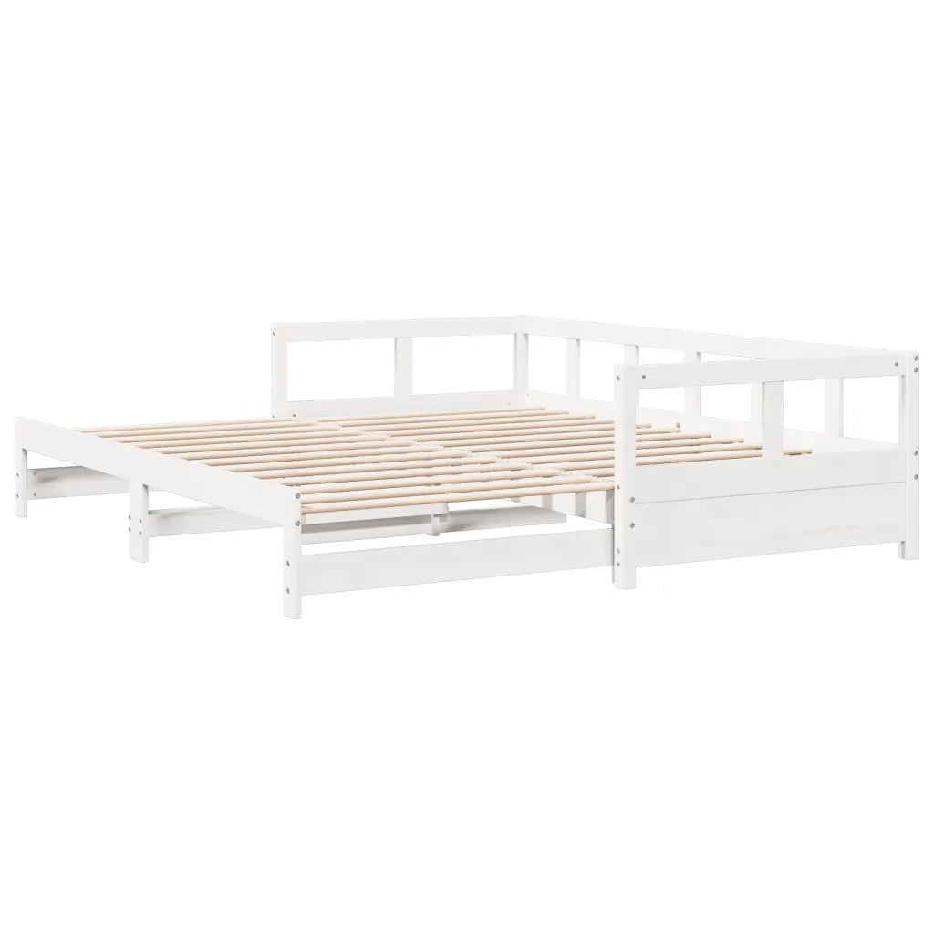 Dormeuse senza Materasso-Divano Letto-Struttura Letto Bianca 90x200 cm Legno Massello Pino 805154