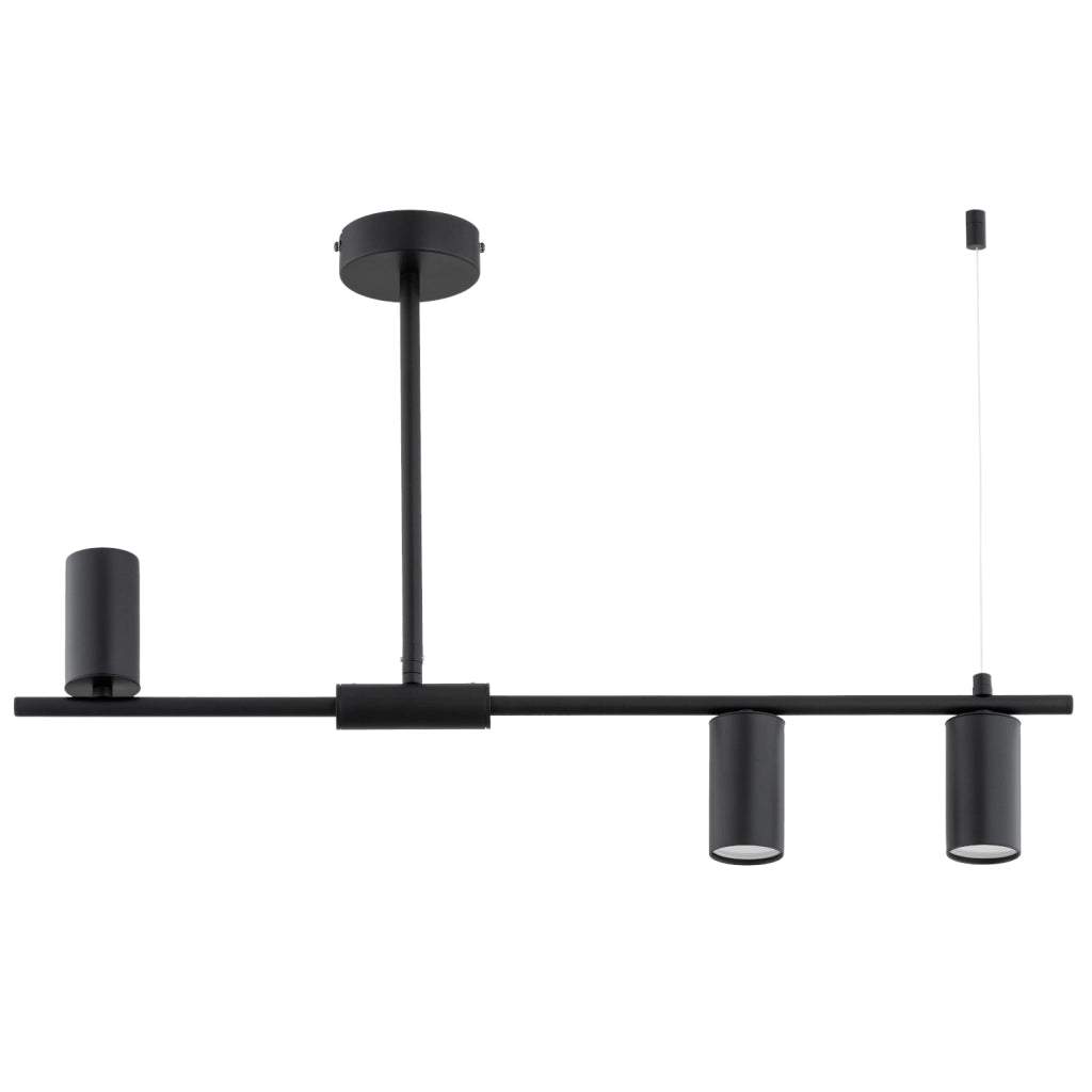 Lampada a sospensione moderna nera 3xGU10 Alfa Uranos