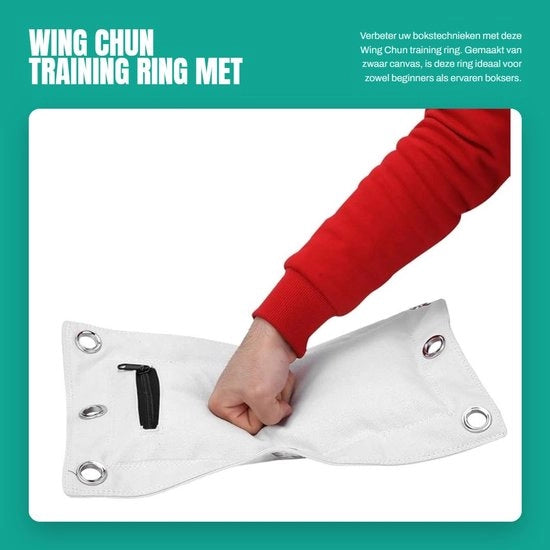 Sacca da Pugilato Wing Chun - Pannello da Parete - Canapa Pesante - Chiusura in Acciaio - Adattabile Dimensione S/L/Triple Bag - Color Beige Chiaro