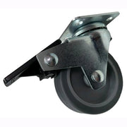 Ruote piroettanti per mobili rotelle Girevoli con Piastra per Carrelli 40 mm Con Freno GRIGIA