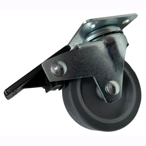Ruote piroettanti per mobili rotelle Girevoli con Piastra per Carrelli 40 mm Con Freno GRIGIA