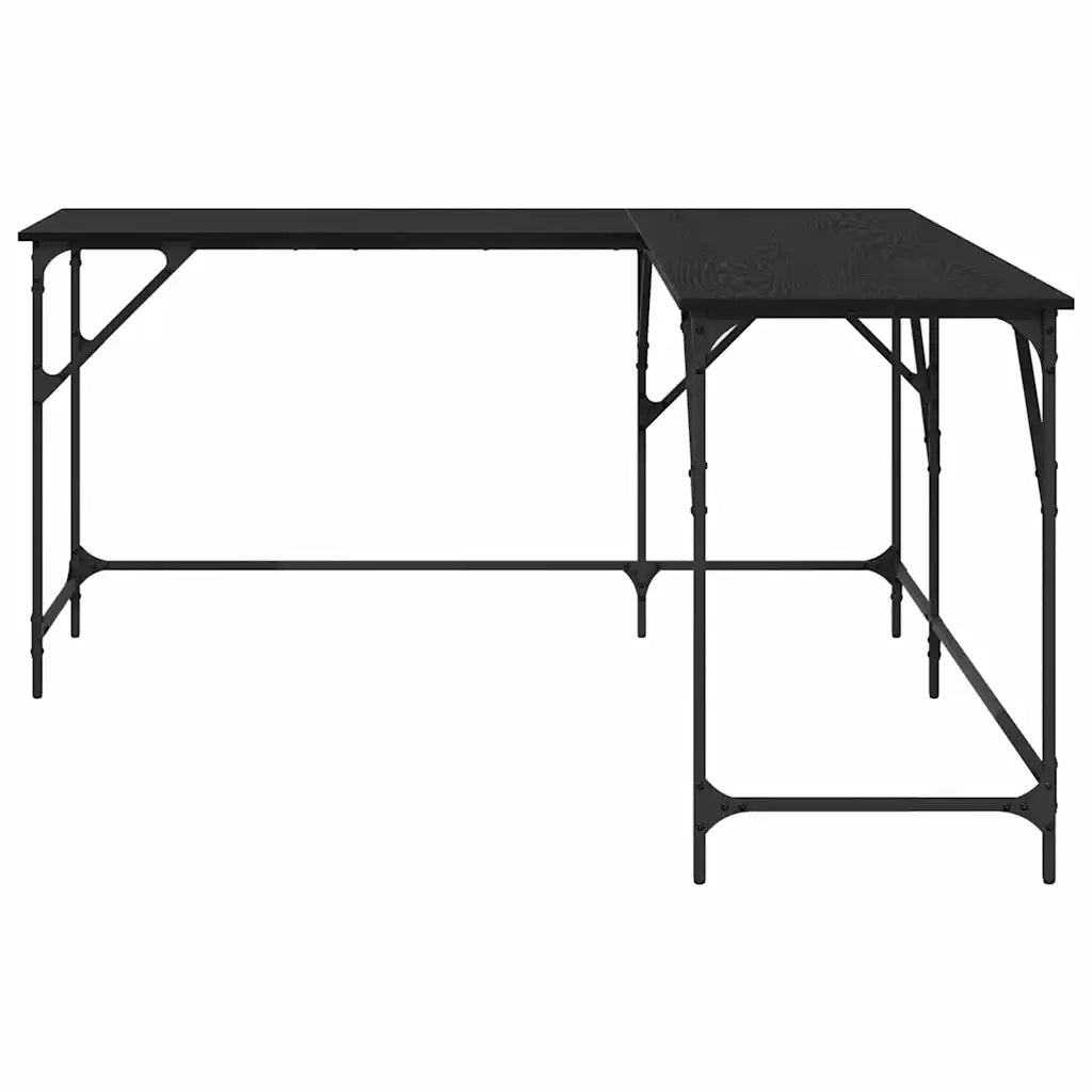 Scrivania Rovere Nero 149 x 149 x 75 cm Legno multistrato