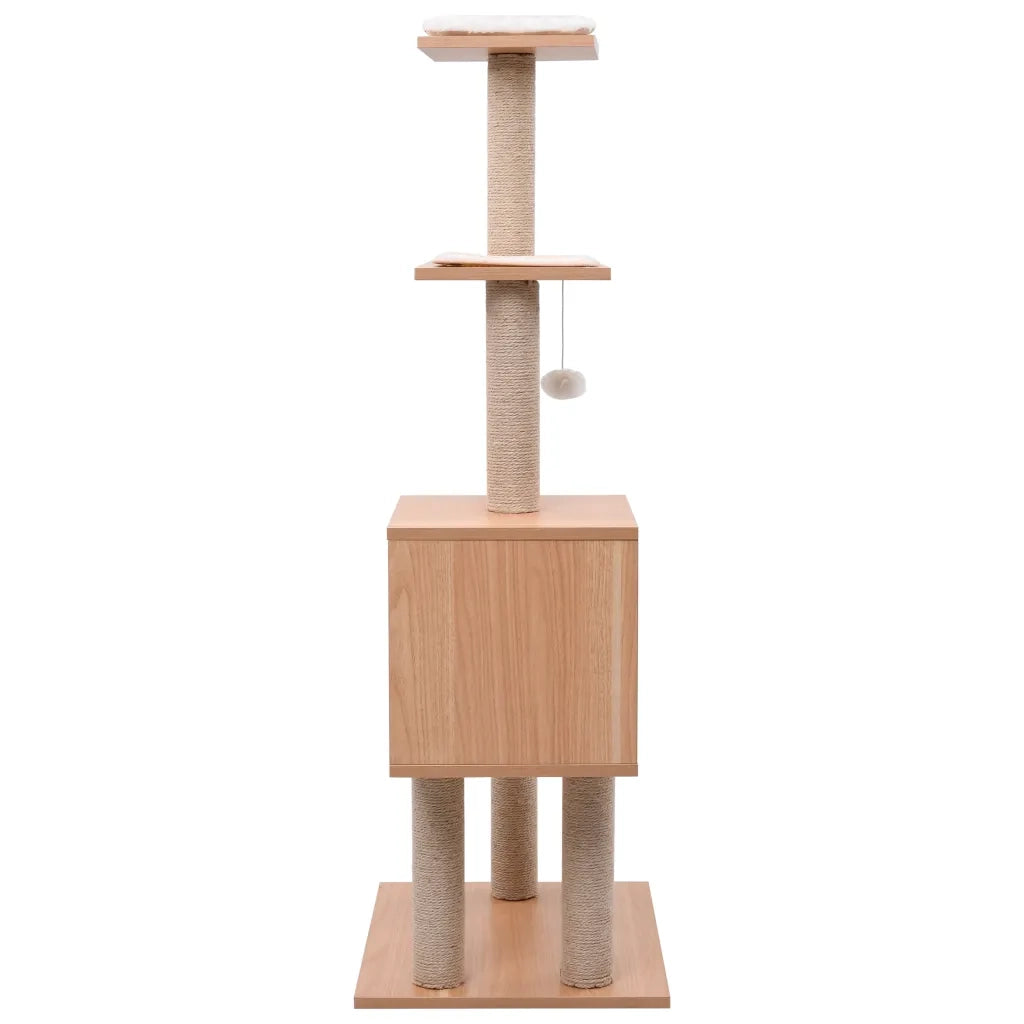 Albero per Gatti con Tappeto Tiragraffi in Sisal 123 cm 170919