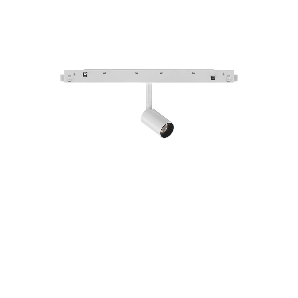 Faretto Binario Singolo On-Off Ego Alluminio Bianco 1 Luce 3W 3000K Luce Calda