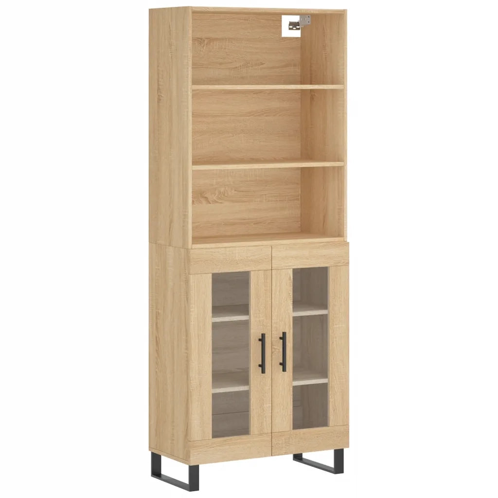 Credenza Rovere Sonoma 69,5x34x180 cm in Legno Multistrato 3189344