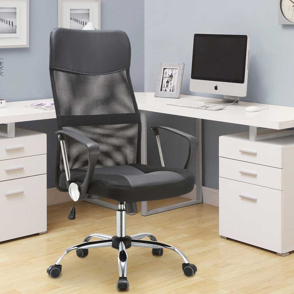 Poltrona Sedia Scrivania Ufficio Presidenziale Girevole Direzionale Pelle Nero