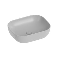 Lavabo d'appoggio grigio in ceramica da 50,5 x 40,5 cm - Serie Nature