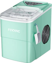 Congelatore da Parete con Funzione di Pulizia Auto - Produzione 15kg/24h - 9 Cubetti di Ghiaccio in 6 Minuti - Funzionamento a Bassa Rumore - Verde