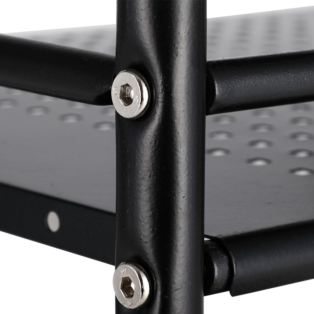 Carrello Estetista 3 Ripiani in Metallo Nero 4 Ruote Arredo Bagno Salvaspazio