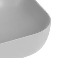 Lavabo d'appoggio grigio in ceramica da 50,5 x 40,5 cm - Serie Nature