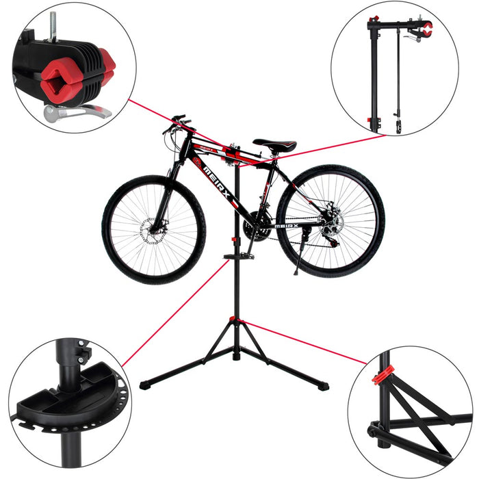 Cavalletto Bici Regolabile Stand Riparazione Manutenzione Biciclette Supporto MB