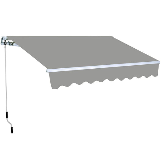 Tenda Sole Balcone Bracci Estensibili Parasole Avvolgibile Esterno 250x200 Grigi