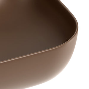 Lavabo d'appoggio marrone in ceramica da 50,5 x 40,5 cm - Serie Nature