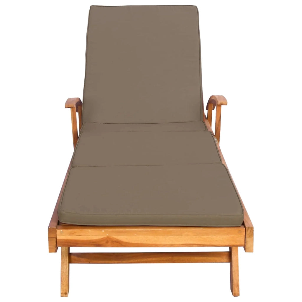 Lettino da sole 100% Poliestere Teak Solido
