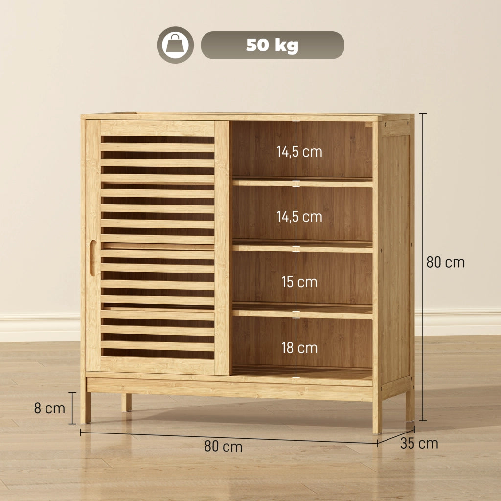 Scarpiera in bamb¨´ 16 paie ¨C zephmum ¨C bianco naturale