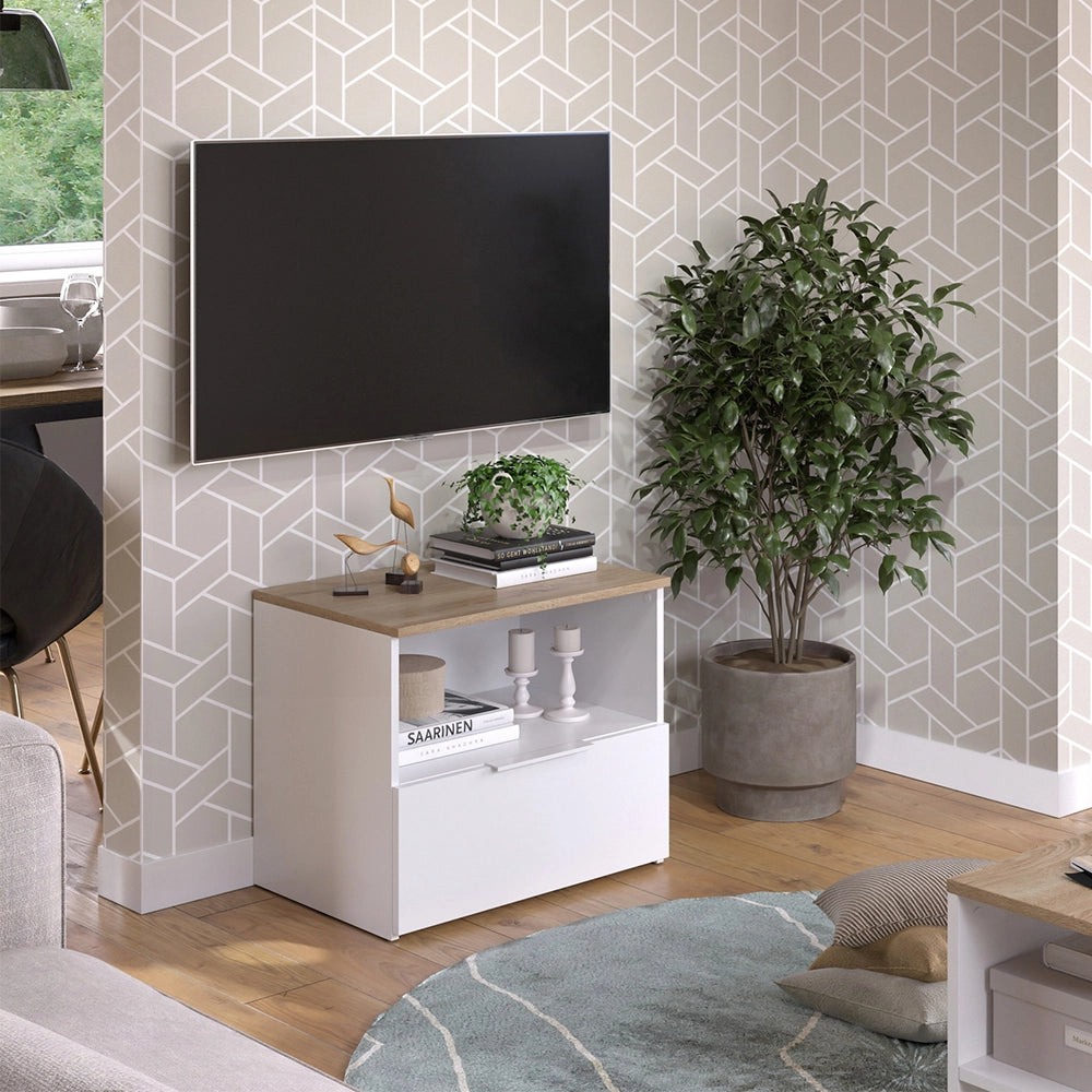 Vicco Credenza Bianco/Sonoma 60 x 50 cm con patta