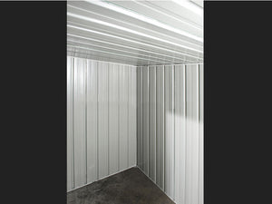 Casetta Box da Giardino in Lamiera di Acciaio Porta Utensili 345x186x192 cm Enaudi Legno