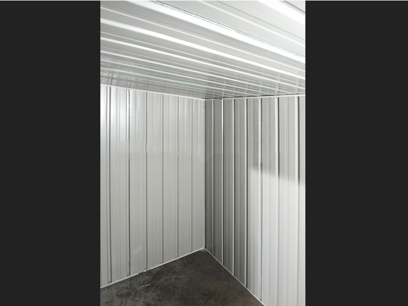 Casetta Box da Giardino in Lamiera di Acciaio Porta Utensili 345x186x192 cm Enaudi Bianca