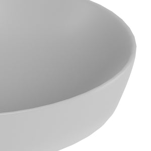 Lavabo d'appoggio ovale in ceramica da 60x40 cm grigio - Serie Nature