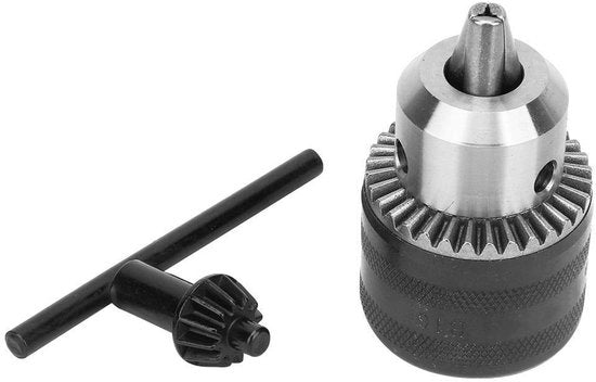 Kit di adattamento per testa di trapano elettrica - 1,5-13MM - Testa di trapano a chiave - Materiale anticorrosivo - Acciaio inossidabile - Adattatore per testa di trapano elettrica - Adatto per F