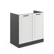 Vicco Mobile lavello cucina Bianco casa di campagna 80 cm senza piano di lavoro