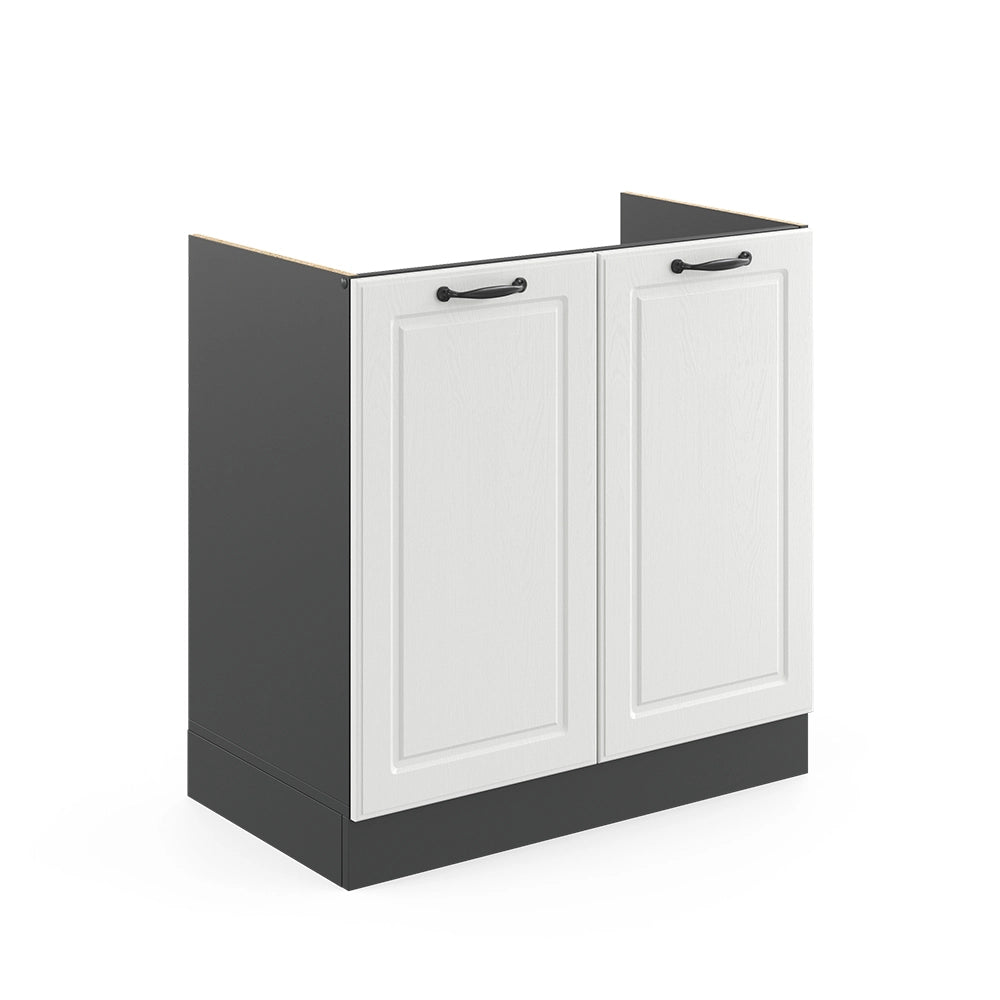 Vicco Mobile lavello cucina Bianco casa di campagna 80 cm senza piano di lavoro