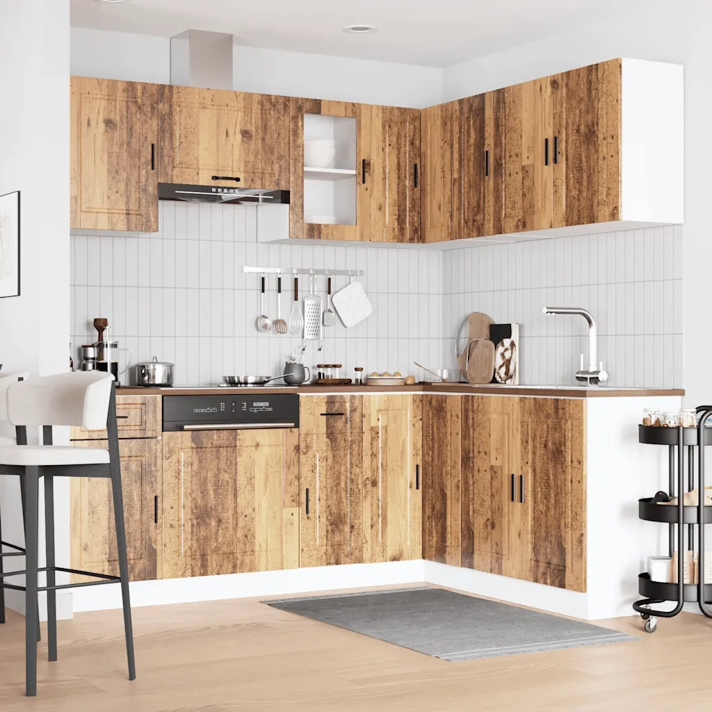 Set Mobili da Cucina 11 pz Porto Legno Antico in Truciolato