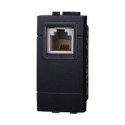 Connettore Telefonica Presa RJ11 Colore Nero Compatibile Con Bticino Living International