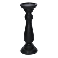 Portacandele legno nero cm 10xh30
