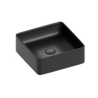 Lavabo d'appoggio quadrato in ceramica da 36x36 cm nero - Serie Nature