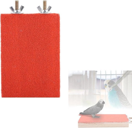 Piattaforma per Animali da Compagnia - Standard di Gioco per Pappagalli per l'Esercizio e lo Sviluppo con Trimmer delle Unghie - Letto con Illuminazione per la Divertimento (lato corto)