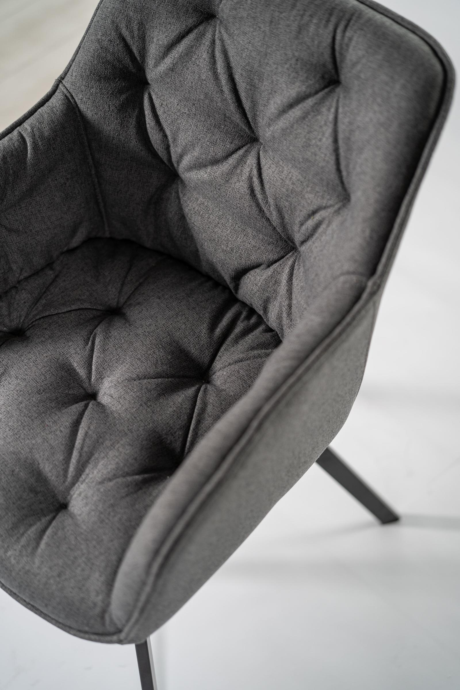 Set 4 Sedie 60x55xH79 cm in Tessuto Elsa Grigio