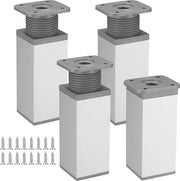 Supporti di regolazione per mobili - Angolari in alluminio (4 pezzi) per DIY - 12 cm