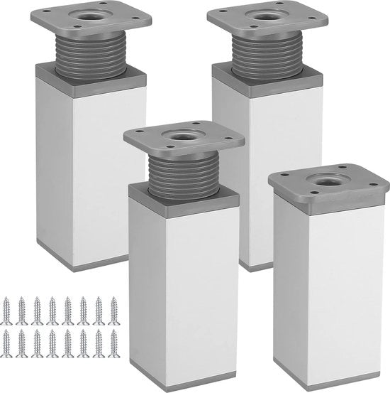 Supporti di regolazione per mobili - Angolari in alluminio (4 pezzi) per DIY - 12 cm