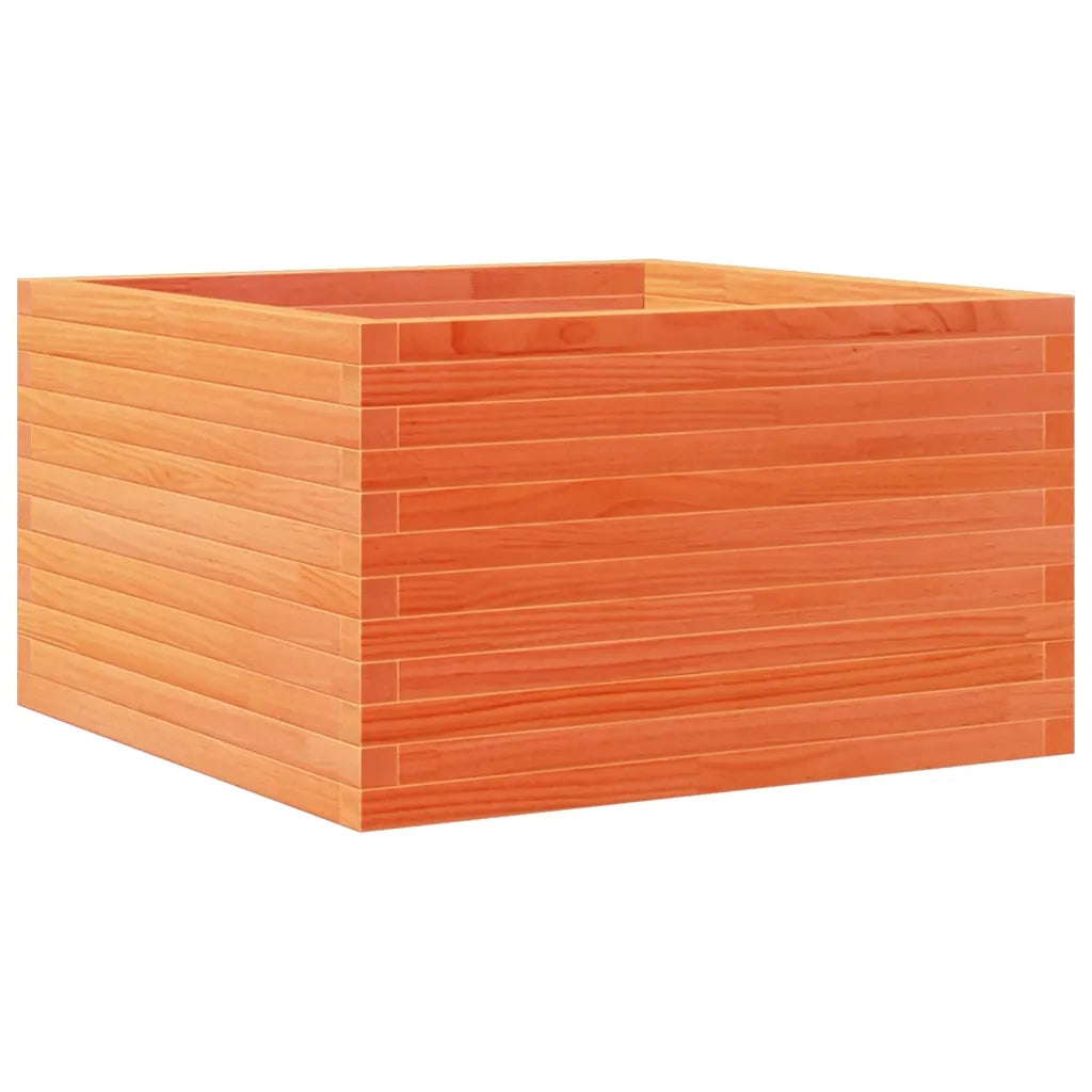 Fioriera Giardino Marrone Cera 80x80x45,5cm Legno Massello Pino 847260