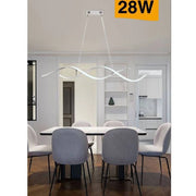 Trade Shop - Lampadario Soffitto Led Onde Intrecciate Moderno 28w Luce 3000k 6500k 4000k B56b - -bianco Freddo      -
