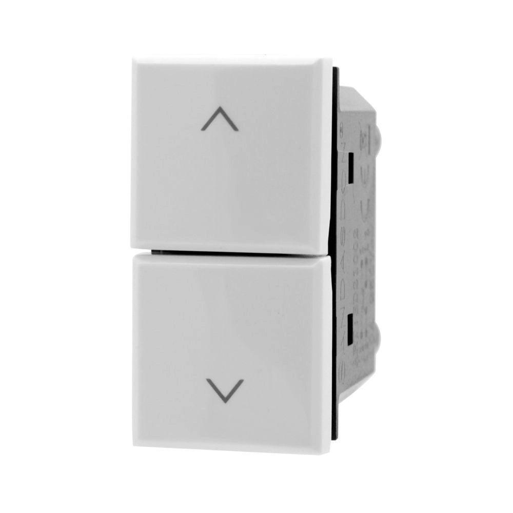 Trade Shop - Pulsante Doppio Saliscendi 1p+1p Bianco Compatibile Con Bticino Axolute -