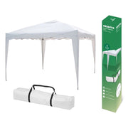 Gazebo da Giardino Smontabile in Ferro Bianco + Sacca 3 x 3 Metri