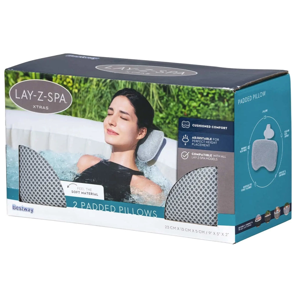 Bestway Cuscino da Spa 2 pcs Grigio 23 x 13 x 5 cm Acciaio e PVC 42035733