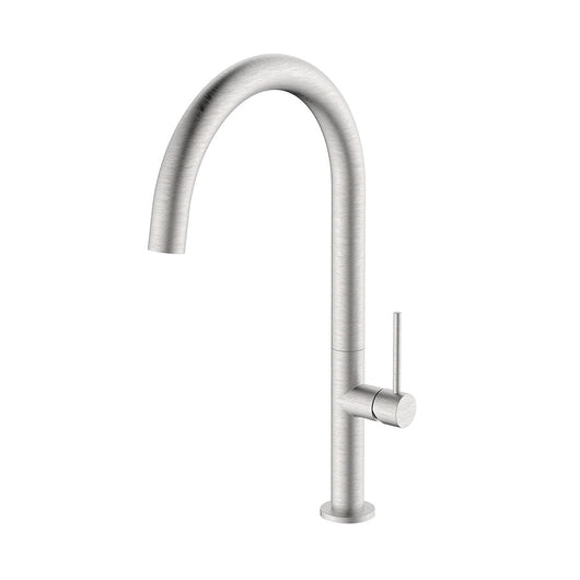 Miscelatore lavello bocca alta in acciaio spazzolato con risparmio acqua – Serie Detroit